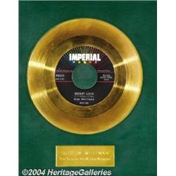 Slim Whitman "Secret Love" Imperial Gold Record Award (1958).