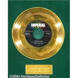 Slim Whitman "Rose-Marie" Imperial Gold Record Award (1958).