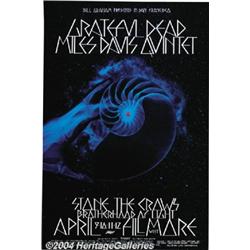 Grateful Dead and Miles Davis - Concert Poster (Tea Lautrec Litho, 1970).