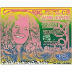 Janis Joplin Handbill (Vulcan Gas Company, 1968).