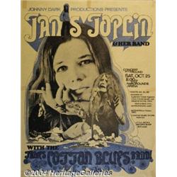 Janis Joplin and her Band - Concert Poster (circa 1970).
