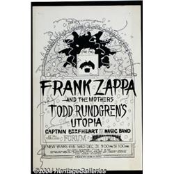 Frank Zappa and the Mothers - "New Years Eve" Concert Poster (Wolf and Rissmiller, 1975).