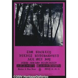 Velvet Underground and Tim Buckley - Concert Poster (Family Dog Presents, 1968).
