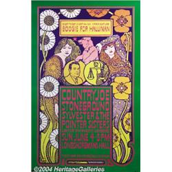 Country Joe and the Fish - "Boogie For Hallinan" Concert Poster (1967).