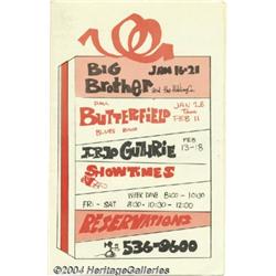 The Golden Bear - Music Memorabilia Christmas Handbill (The Golden Bear, 1967).