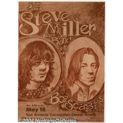 Steve Miller Band and Boz Scaggs - Concert Poster (Stone City Attractions, 1974).