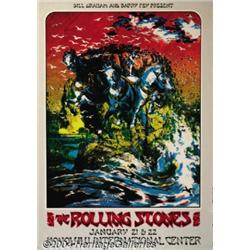 Rolling Stones - Bill Graham Concert Poster (1973).