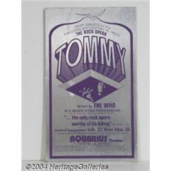 "Tommy" Stage Production Poster (1970s).