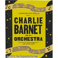 Charlie Barnet Signed Window Card, plus Ray Noble Unsigned Window Card.