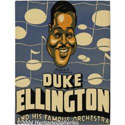 Duke Ellington Signed Window Card.