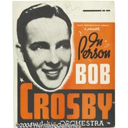 Bob Crosby and Henry Biagini Signed Window Cards, plus Hal Kemp Unsigned Window Card.