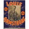 Image 1 : Louis Armstrong Signed Window Display Card. Also Signed by Luis Russell.