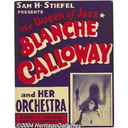 Blanche Calloway Signed Window Card.