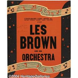Les Brown Signed Window Card.