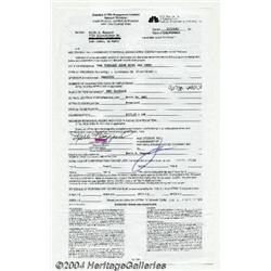 Merle Haggard - Signed Contract (2001).