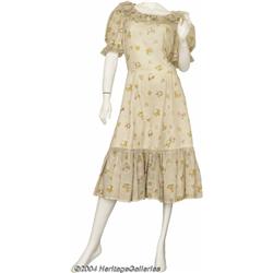 Minnie Pearl Dress, Hat, and Museum Mannequin Head.