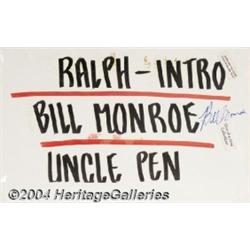 Signed Cue Cards from "Nashville Now"