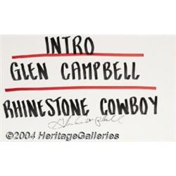 Signed Cue Cards from "Nashville Now"