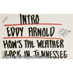 Signed Cue Cards from "Nashville Now"