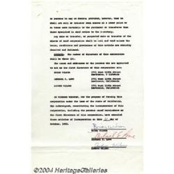 Brian Wilson and Mike Love Signed Contract.