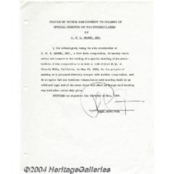 Phil Spector - Signed Document (1966).