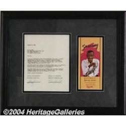 Sammy Davis, Jr. Signed, Matted Ensemble.