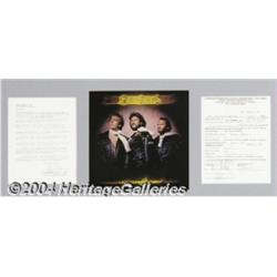 Bee Gees Signed, Matted Ensemble.