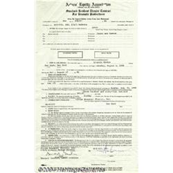 Madonna Signed Actors' Equity Theater Contract.