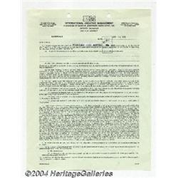 Tina Turner - Signed Agreement (1978).