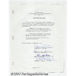 The Grass Roots - Signed Agreement (1970).