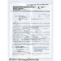 Cyndi Lauper Signed Contract.