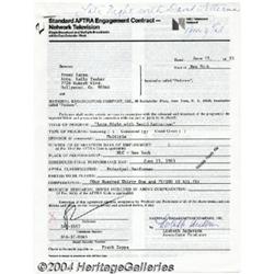 Frank Zappa - Signed Contract (1983).