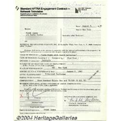 Frank Zappa - Signed Contract (1982).