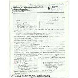 Rick James - Signed Contract (1982).