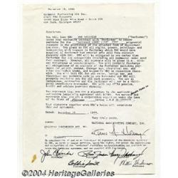 The Spinners - Signed Contract (1981).