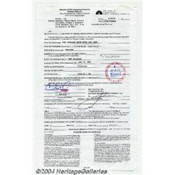 Courtney Thorne-Smith - Signed Contract (2000).