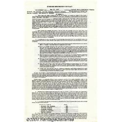 Jackson Five Signed Contract.