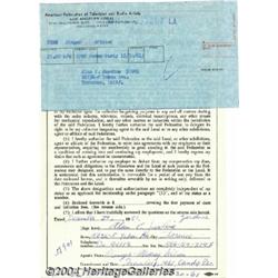 Beach Boys' Al Jardine Signed Contract.