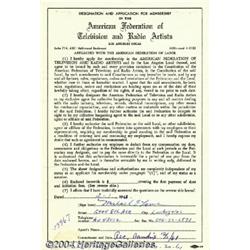 Beach Boys' Mike Love Signed Contract.