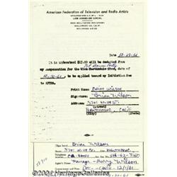 Beach Boys' Brian Wilson Signed Contract.