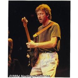 Eric Clapton Signed Color Photo.