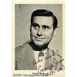 Vintage Signed George Jones 5" x 7" Photo.
