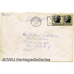 Janis Joplin Envelope Addressed and Sent to Peter De Blanc; Signed in Full On Back.
