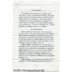 Cast of Bonanza - Signed Agreement (1967).