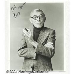 George Burns Signed 8" x 10" Black and White Photograph