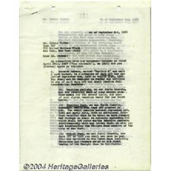 Johnny Carson - Signed Agreement (1968).