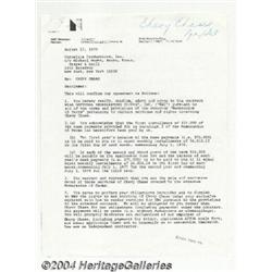 Chevy Chase - Signed Agreement (1976).