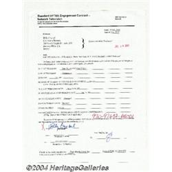 Billy Crystal - Signed Contract (2001).