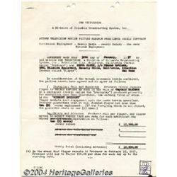 Errol Flynn - Signed Document (1957).