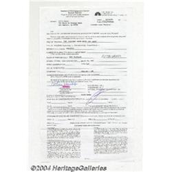 Colin Hanks - Signed Contract (2001).